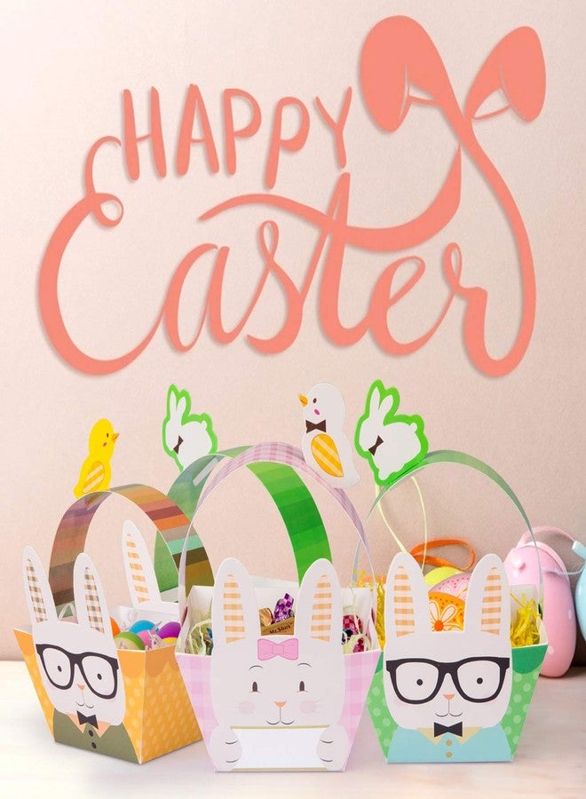 Naler 12 Packs Easter Bunny Party Paper Baskets Assorted Colored Small Easter Cases Stuffers Treat Boxes for Egg Hunt Spring Party Favors Activities Games Rewards Spring Crafts - Image 4